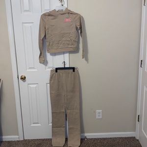 2 piece cropped Sweat Suit